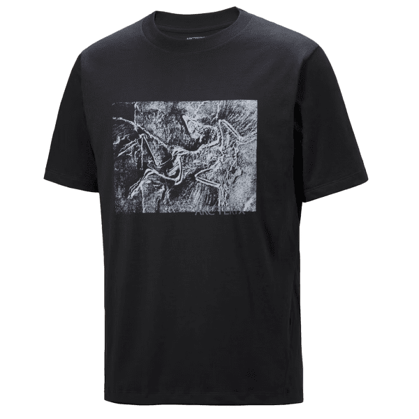 Tricou cu mânecă scurtă Arcteryx Kragg Cotton Lithographica SS Men Black