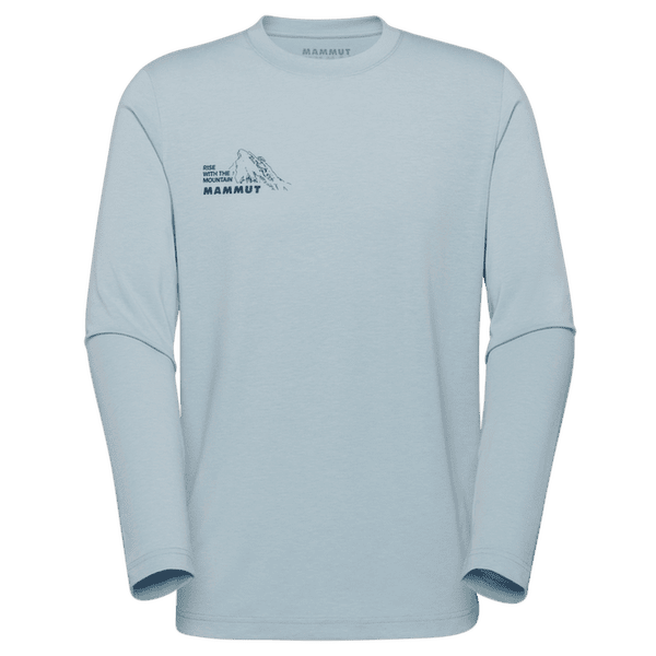 Tricou cu mânecă lungă Mammut MOUTAIN LONGSLEEVE T-SHIRT MEN BLUEMLISALPHORN nebla