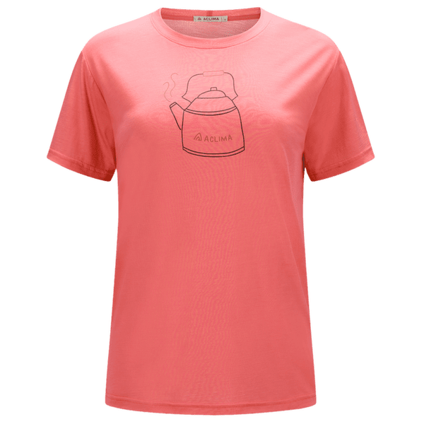 Tricou cu mânecă scurtă Aclima LightWool 140 Classic Tee Kettle Women Sun Kissed Coral