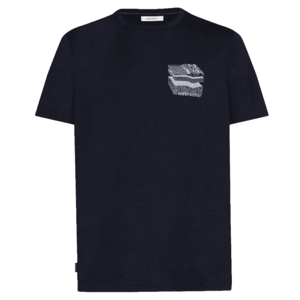 Tricou cu mânecă scurtă Icebreaker Merino 150 Tech Lite SS Tee Evolving Layers Men Midnight Navy