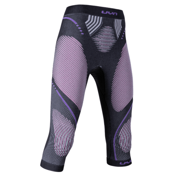 Colanți 3/5 UYN Evolutyon UW Pants Medium Melange Women Anthracite Melange/Raspberry/Purple