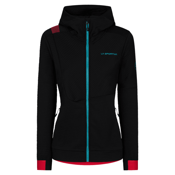 Hanorac La Sportiva MOOD HOODY Women Black/Hibiscus