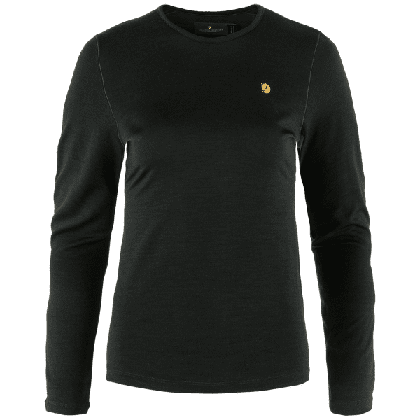 Tricou cu mânecă lungă Fjällräven Bergtagen Thinwool LS Women Black