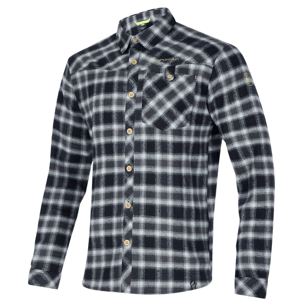 Cămașă cu mânecă lungă La Sportiva RAMBLER FLANNEL SHIRT Men Black/Lime Punch