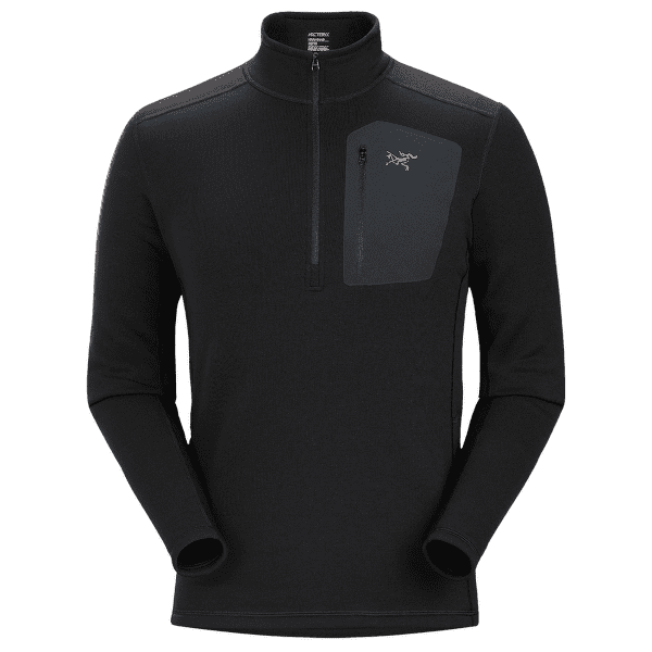 Tricou cu mânecă lungă Arcteryx Rho Heavyweight Zip Neck Men Black