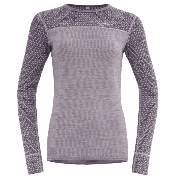 Tricou cu mânecă lungă Devold Kvitegga Merino 230 Shirt Women 167A ORCHID