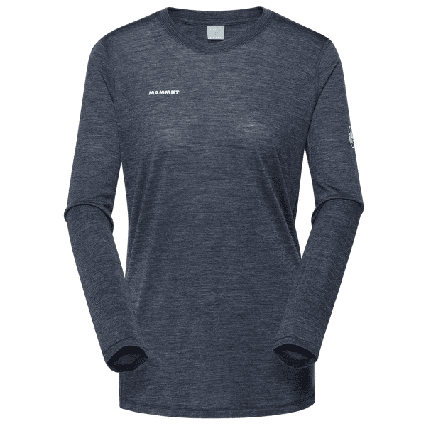 Tricou cu mânecă lungă Mammut Tree Wool FL Longsleeve Women marine melange 5784