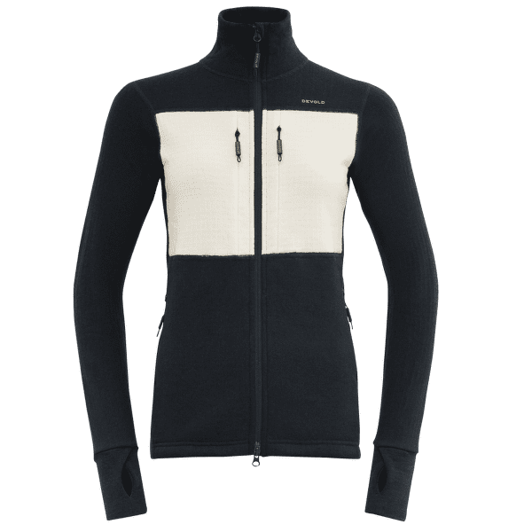 Hanorac Devold Egga Grid Merino Jacket Women 284C INK/OFFWHITE