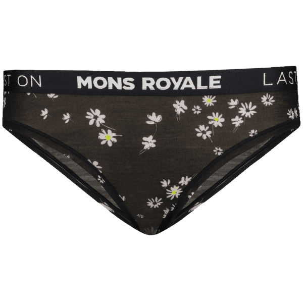 Chiloți Mons Royale Folo Merino Briefs Black Daisy