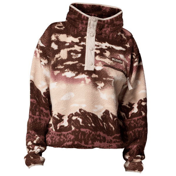 Hanorac Columbia Helvetia™ II Printed Cropped Half Snap Women Tobacco Sisters, Dark Stone 256