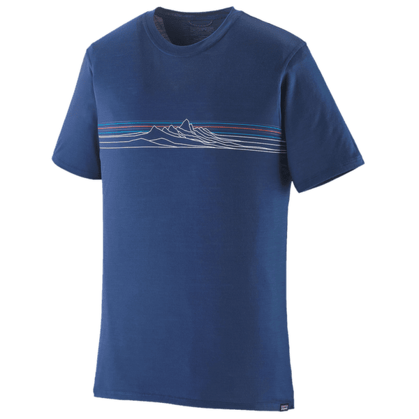 Tricou cu mânecă scurtă Patagonia Capilene® Cool Merino Graphic Shirt Men Strata Stripe: Clement Blue