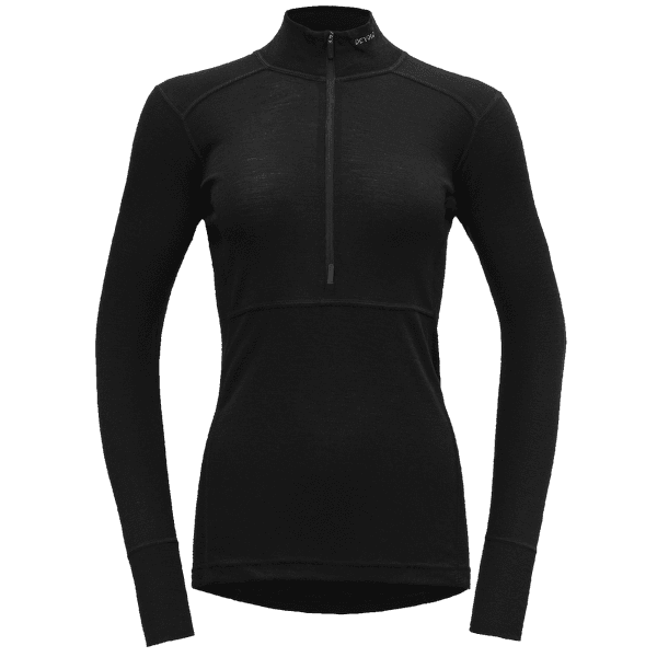 Tricou cu mânecă lungă Devold Lauparen Merino 190 Zip Neck Women 950A BLACK