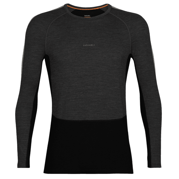 Tricou cu mânecă lungă Icebreaker 200 ZoneKnit LS Crewe Men JET HTHR/BLACK/METRO HTHR/CB