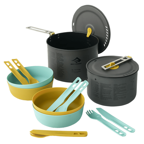 Farfurii Sea to Summit Frontier UL Two Pot Cook Set - [4P] [14 Piece]