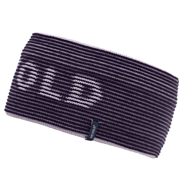 Bandă pentru cap Devold Rib Logo Merino Headband 167A ORCHID