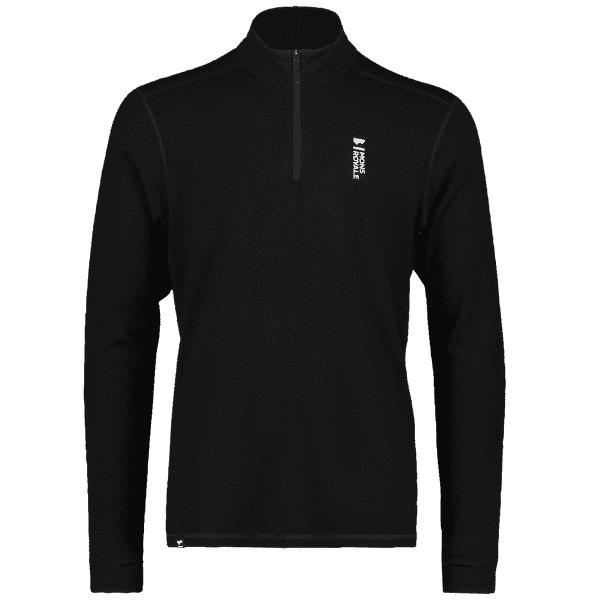 Tricou cu mânecă lungă Mons Royale Cascade Merino Flex 1/4 Zip Men Black