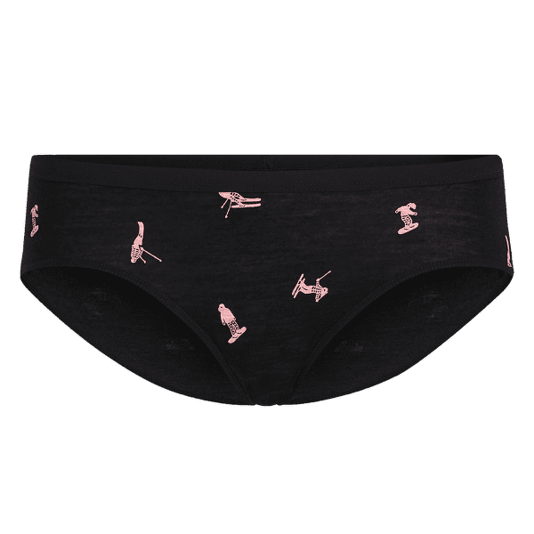 Chiloți Icebreaker Merino 150 Siren Hipkini Snow Day Women BLACK/ACID PINK/AOP