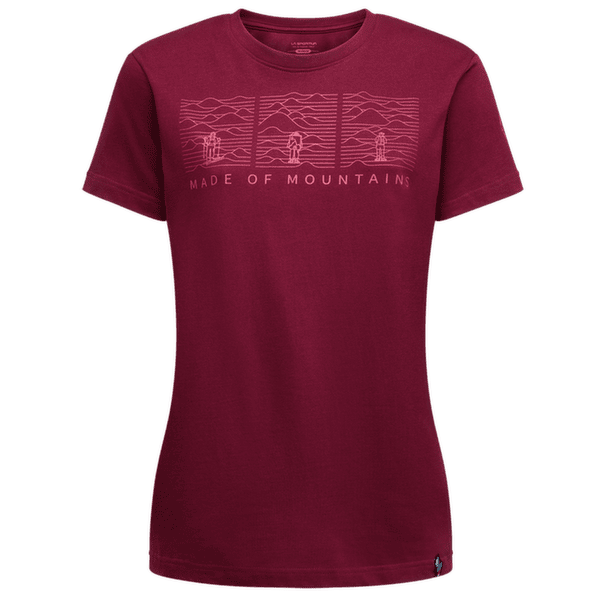 Tricou cu mânecă scurtă La Sportiva MADE OF MOUNTAIN Women Redwood/Azalea