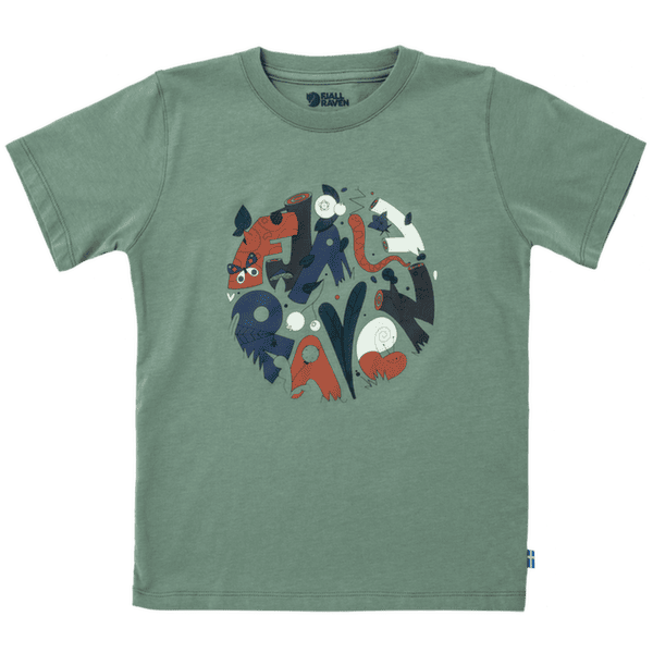 Tricou cu mânecă scurtă Fjällräven Kids Forest Findings T-shirt Patina Green