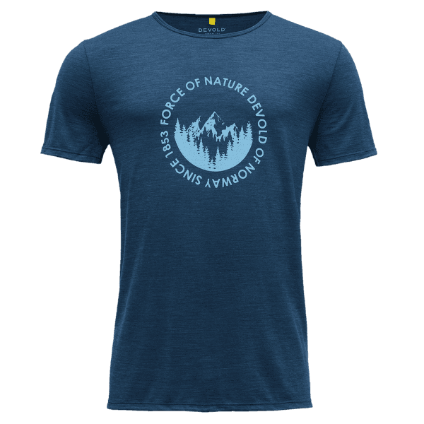 Tricou cu mânecă scurtă Devold Leira Tee Men 291A Skydiver