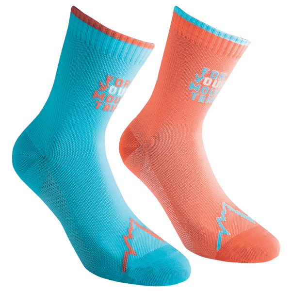 Șosete La Sportiva FOR YOUR MOUNTAIN SOCKS Hibiscus/Malibu Blue