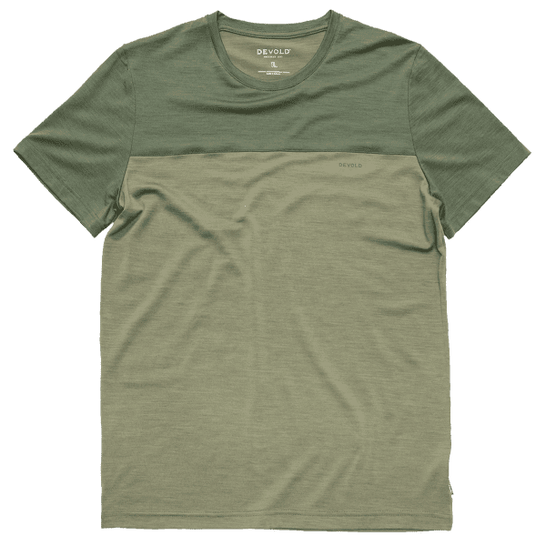 Tricou cu mânecă scurtă Devold Classic Linear Tee Men 421C FOREST/LICHEN