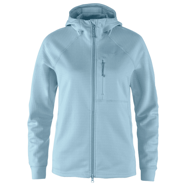 Hanorac Fjällräven Abisko Grid Fleece Hoodie Women Breeze Blue