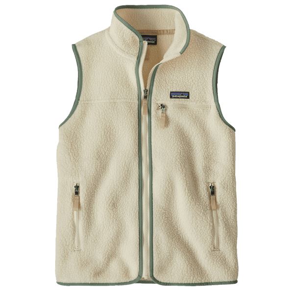 Vesta Patagonia Retro Pile Vest Women Natural w/Ellwood Green