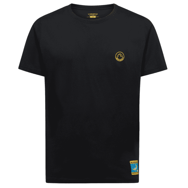 Tricou cu mânecă scurtă La Sportiva Climbing on the Moon T-Shirt Men Nero/Giallo