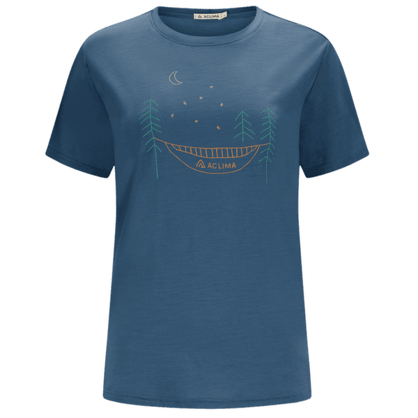 Tricou cu mânecă scurtă Aclima LightWool 140 Classic Tee Forest Women Blue Fusion