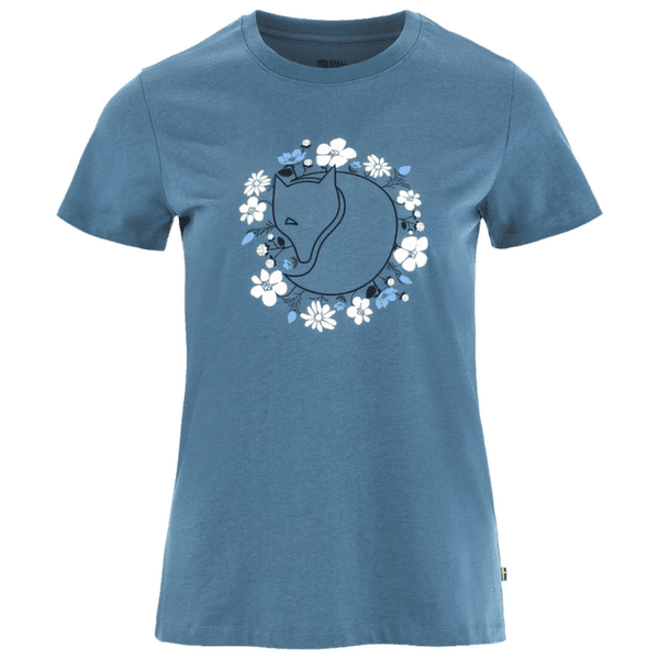 Tricou cu mânecă scurtă Fjällräven FJÄLLBLOMSTER FOX T-SHIRT WOMEN Dawn Blue