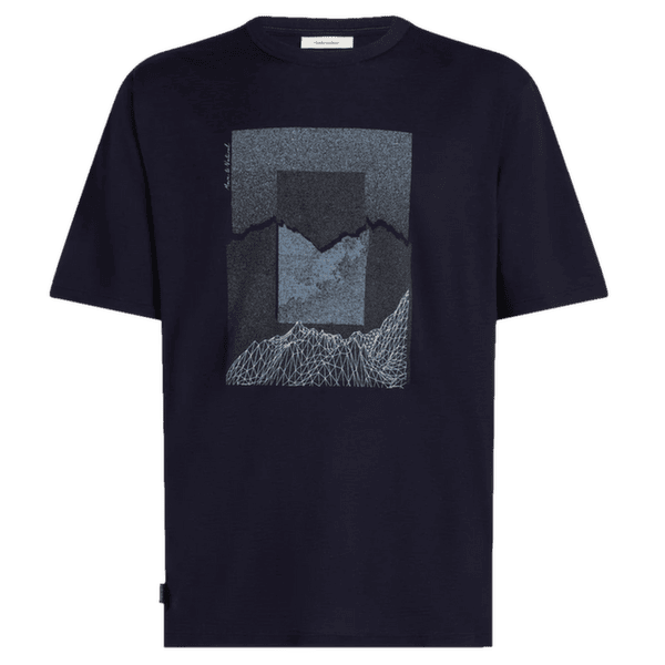 Tricou cu mânecă scurtă Icebreaker Merino 150 Tech Lite SS Relaxed Tee Mountain Shift Men Midnight Navy