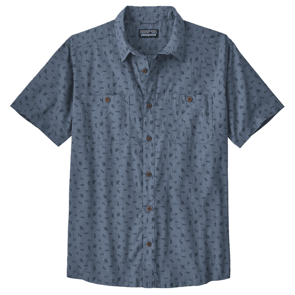 Cămașă cu mânecă scurtă Patagonia Back Step Shirt Men Tiny Islands: Utility Blue