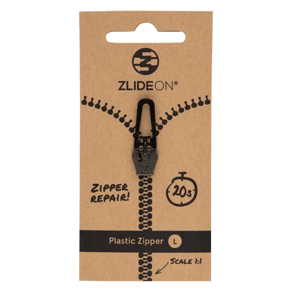ZlideON Repair slider for plastic zipper Black