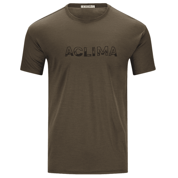 Tricou cu mânecă scurtă Aclima LightWool Tee Logo Men Tarmac