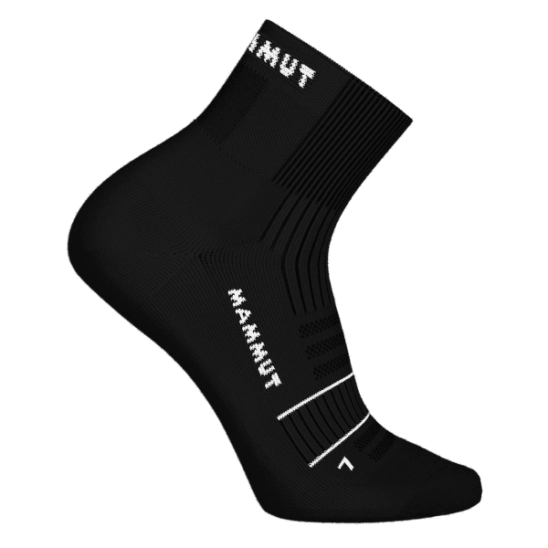 Șosete Mammut TRAIL RUNNING TARGETED CUSHION QUARTER SOCKS black-white 0047