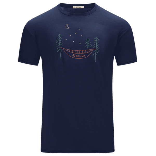 Tricou cu mânecă scurtă Aclima LightWool 140 Classic Tee Forest Men Navy Blazer