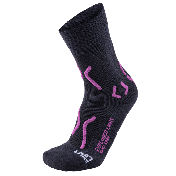 Șosete UYN Trekking Explorer Light Women Charcoal/Purple