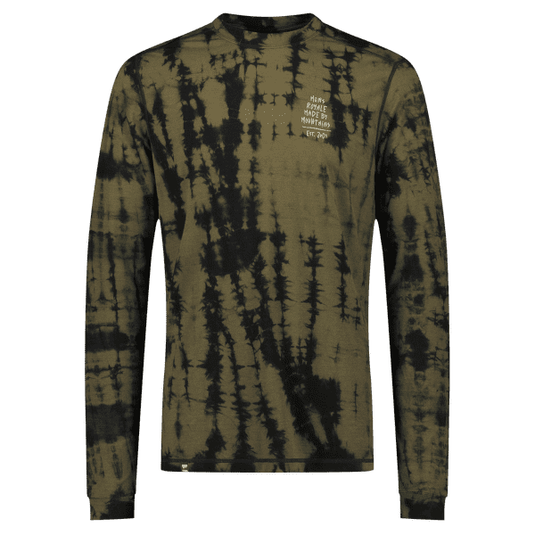 Tricou cu mânecă lungă Mons Royale Cascade Merino Flex 200 LS Olive Tie Dye