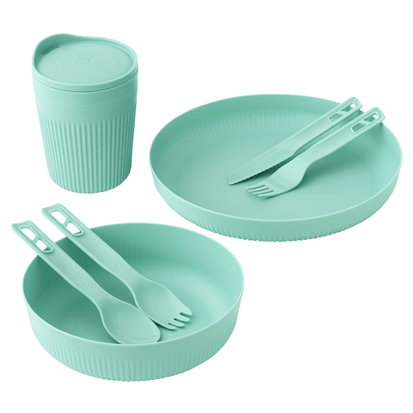 Set Sea to Summit Passage Dinnerware Set - [1P] [7 Piece] Aqua Sea Blue