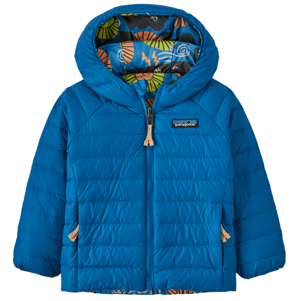 Jachetă Patagonia Baby Reversible Down Sweater Hoody Forces of Nature: Vessel Blue