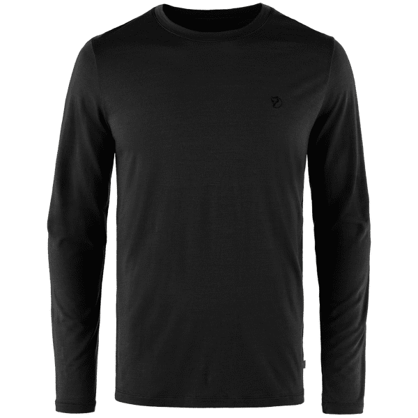 Tricou cu mânecă lungă Fjällräven Abisko Wool LS Men Black