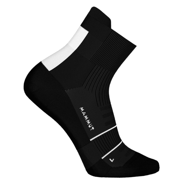 Șosete Mammut Mountain Running Lightweight Merino Quarter Socks black-white 0047