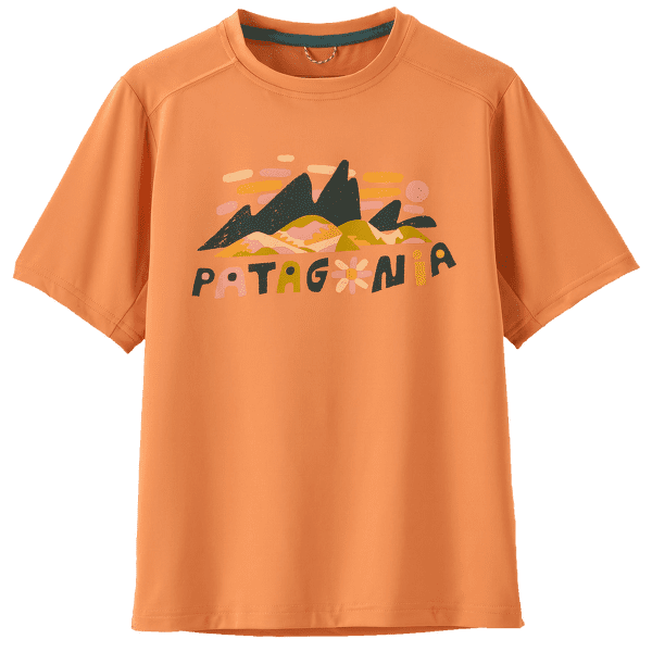Tricou cu mânecă scurtă Patagonia Capilene® Silkweight T-Shirt Kid Fitz Roy Superbloom: Heirloom Peach