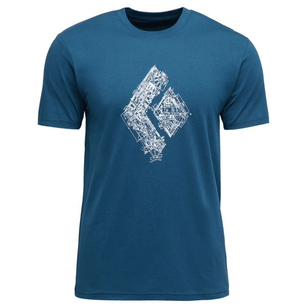 Tricou cu mânecă scurtă Black Diamond Engineered Diamond SS Tee Men Indigo
