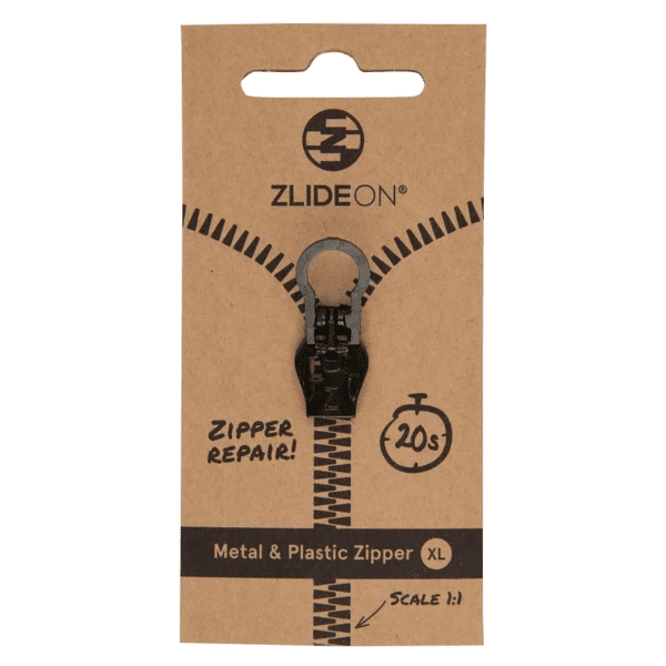 ZlideON Repair slider for metal and plastic zipper Black