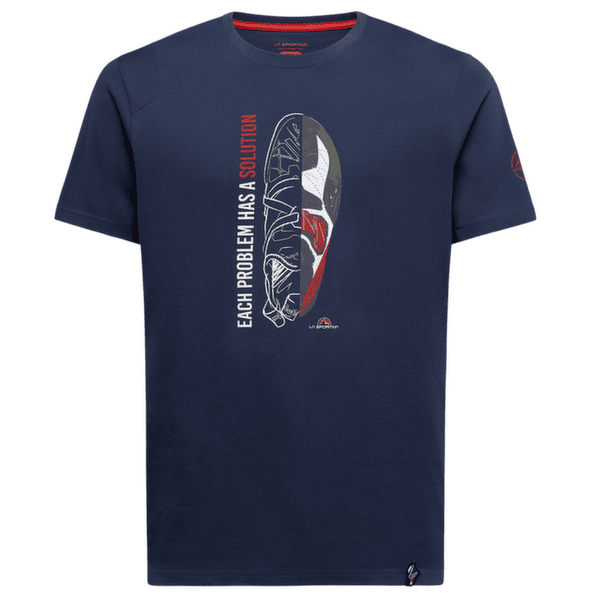 Tricou cu mânecă scurtă La Sportiva SOLUTION T-SHIRT Night Sky/Mountain Red