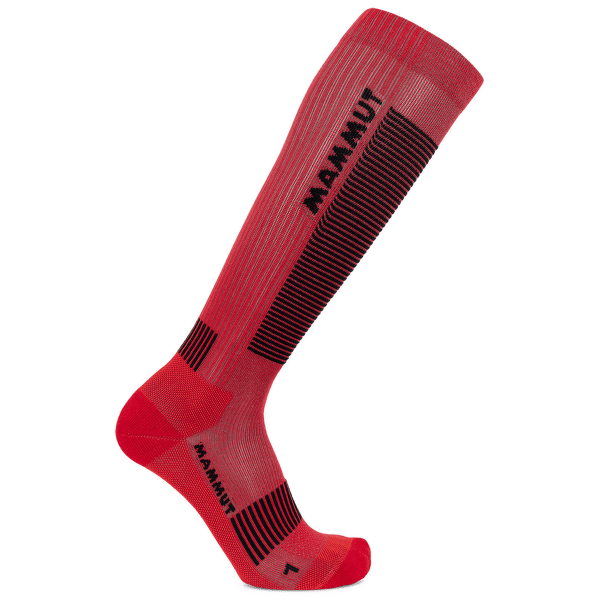 Șosete pentru genunchi Mammut MOUNTAINEERING COMPRESSION KNEE SOCKS 3777 mammut red-black