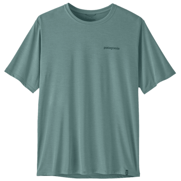 Tricou cu mânecă scurtă Patagonia Cap Cool Daily Shirt  - Boardshort Logo Men Blue Sage - Light Blue Sage X-Dye