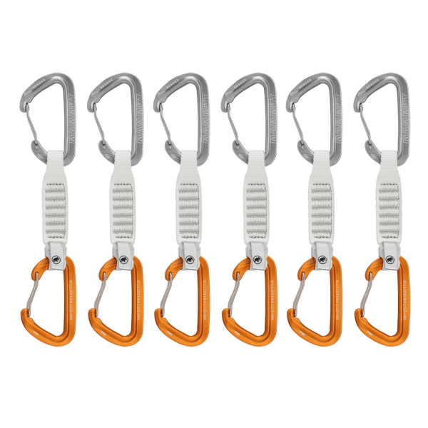 Set expres Mammut Sender Wire 12 cm 6-Pack Quickdraws light grey-gold